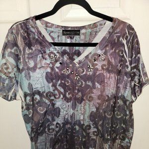 Purple Design Shirt  Short Sleeve